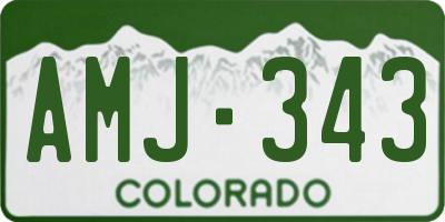 CO license plate AMJ343