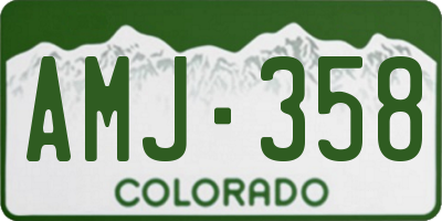 CO license plate AMJ358