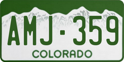 CO license plate AMJ359