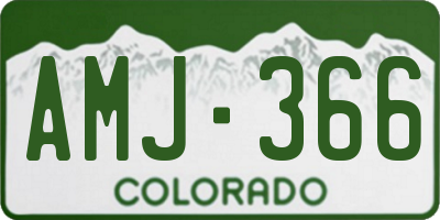 CO license plate AMJ366