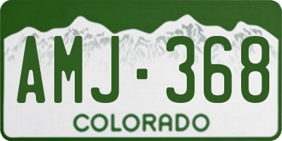 CO license plate AMJ368
