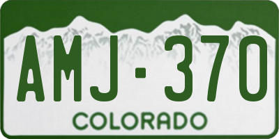 CO license plate AMJ370