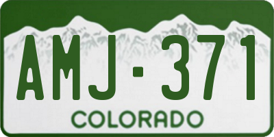 CO license plate AMJ371