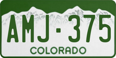 CO license plate AMJ375