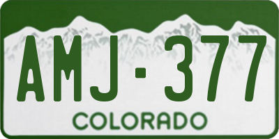 CO license plate AMJ377