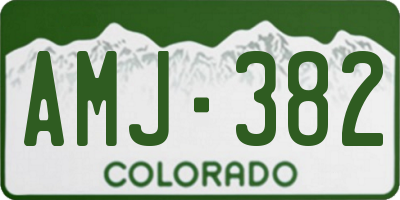 CO license plate AMJ382