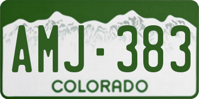 CO license plate AMJ383