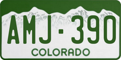 CO license plate AMJ390