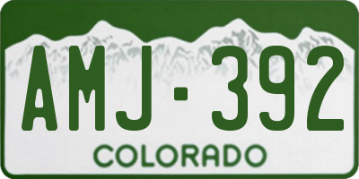 CO license plate AMJ392