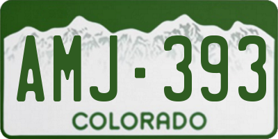 CO license plate AMJ393