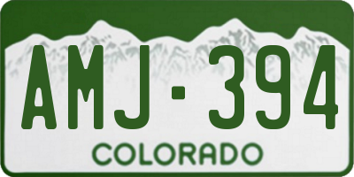 CO license plate AMJ394