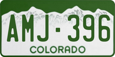 CO license plate AMJ396