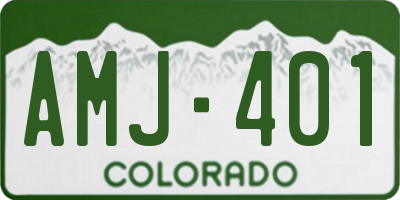CO license plate AMJ401