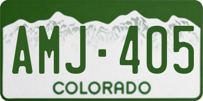 CO license plate AMJ405