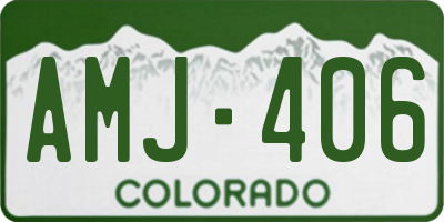 CO license plate AMJ406