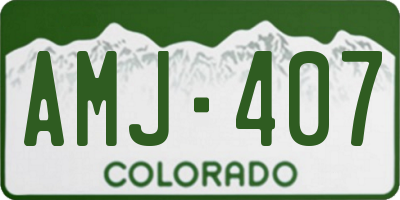CO license plate AMJ407