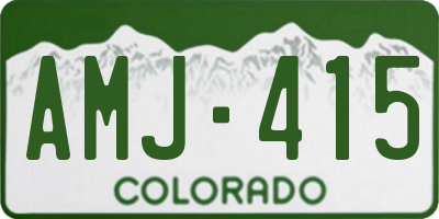 CO license plate AMJ415