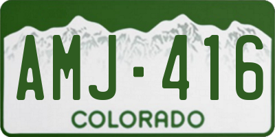 CO license plate AMJ416
