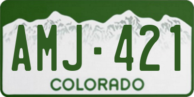 CO license plate AMJ421
