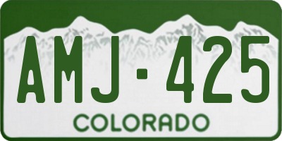 CO license plate AMJ425