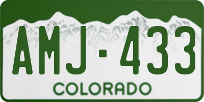 CO license plate AMJ433