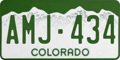 CO license plate AMJ434