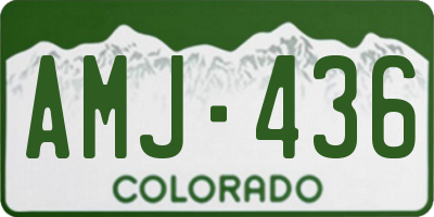 CO license plate AMJ436