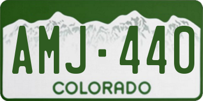 CO license plate AMJ440
