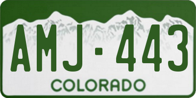 CO license plate AMJ443