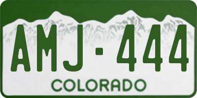 CO license plate AMJ444