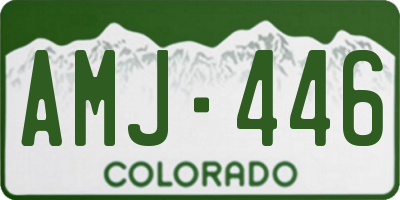 CO license plate AMJ446