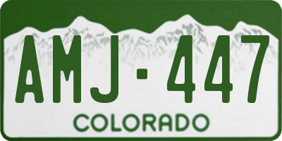 CO license plate AMJ447