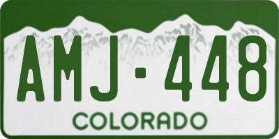 CO license plate AMJ448