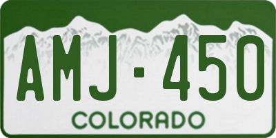 CO license plate AMJ450