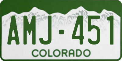 CO license plate AMJ451