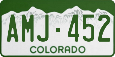 CO license plate AMJ452
