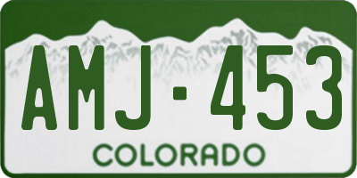 CO license plate AMJ453