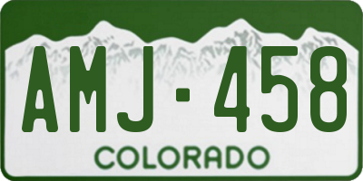 CO license plate AMJ458