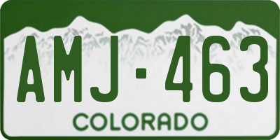 CO license plate AMJ463