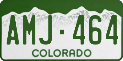 CO license plate AMJ464