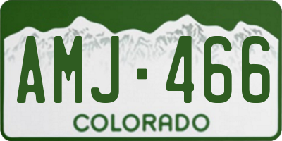 CO license plate AMJ466