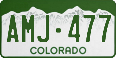 CO license plate AMJ477