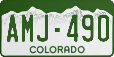 CO license plate AMJ490