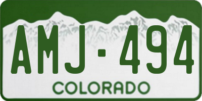 CO license plate AMJ494