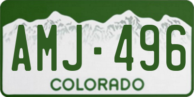CO license plate AMJ496