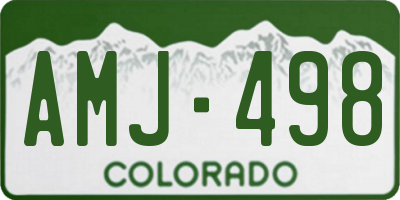 CO license plate AMJ498