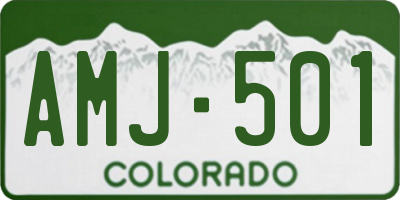 CO license plate AMJ501