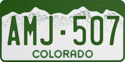 CO license plate AMJ507