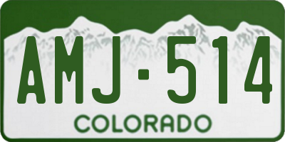 CO license plate AMJ514