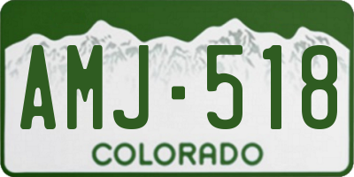 CO license plate AMJ518